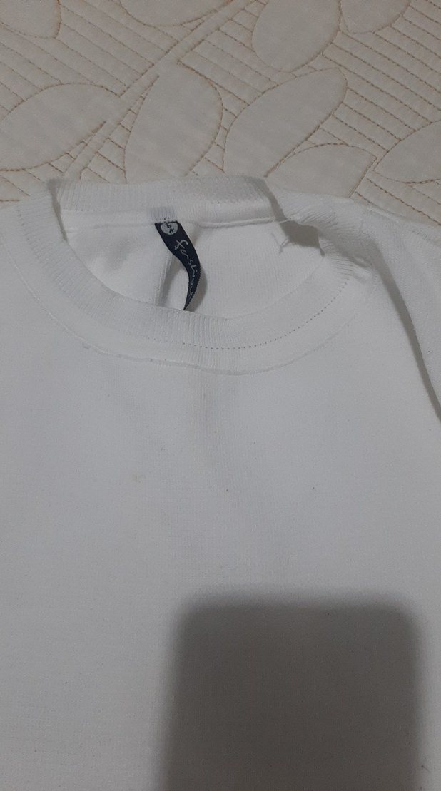 Uzun Kollu Beyaz Kadın Bluz - Görsel 3