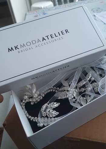 Boncuklu Metal Yapraklı Bohem Saç Aksesuarı - Görsel 6