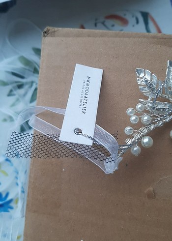 Boncuklu Metal Yapraklı Bohem Saç Aksesuarı - Görsel 4