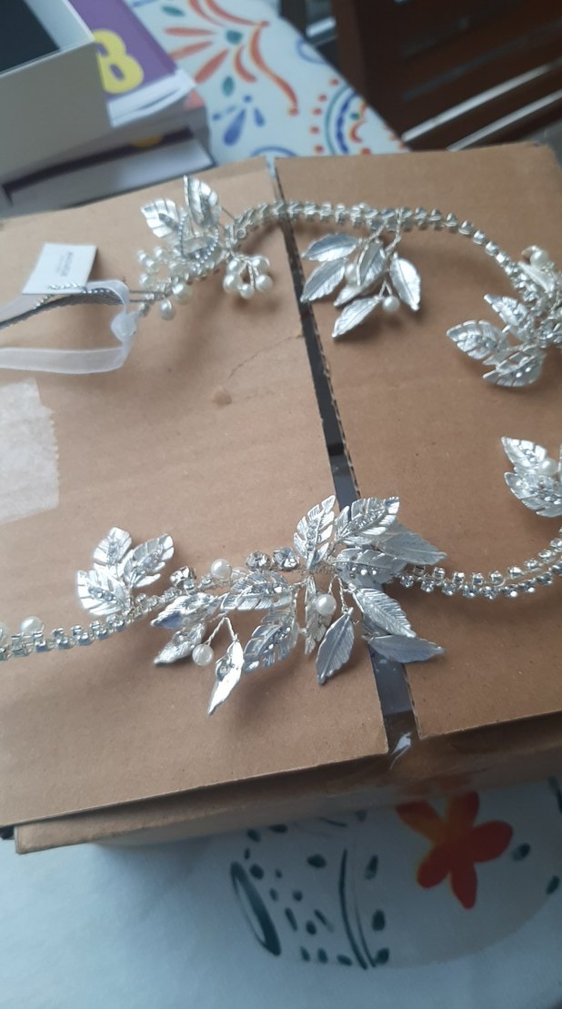 Boncuklu Metal Yapraklı Bohem Saç Aksesuarı - Görsel 3