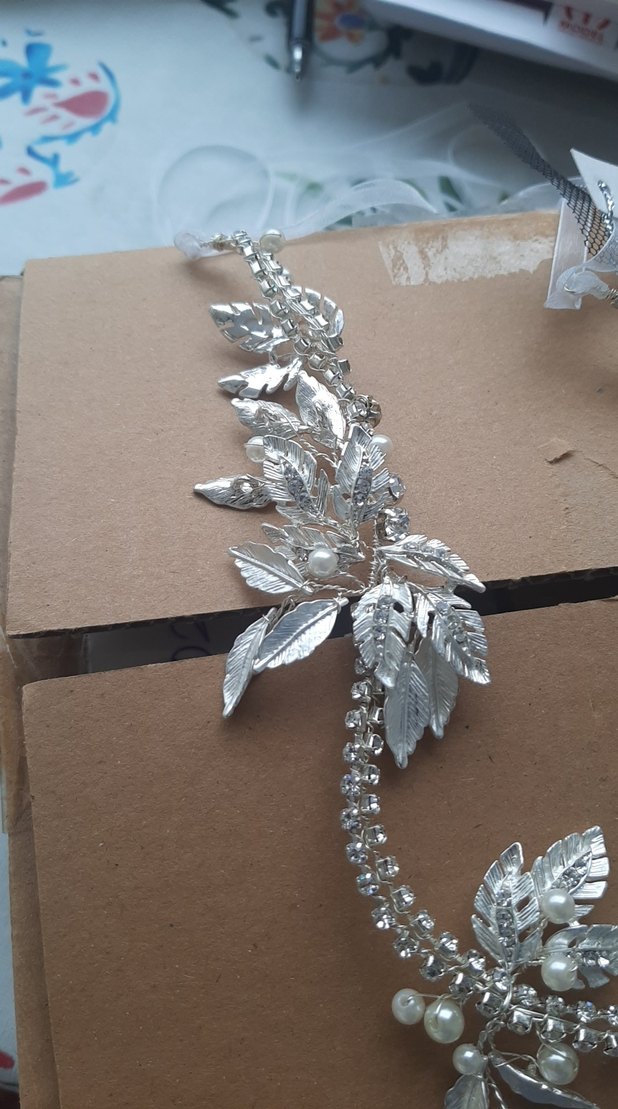 Boncuklu Metal Yapraklı Bohem Saç Aksesuarı - Görsel 2