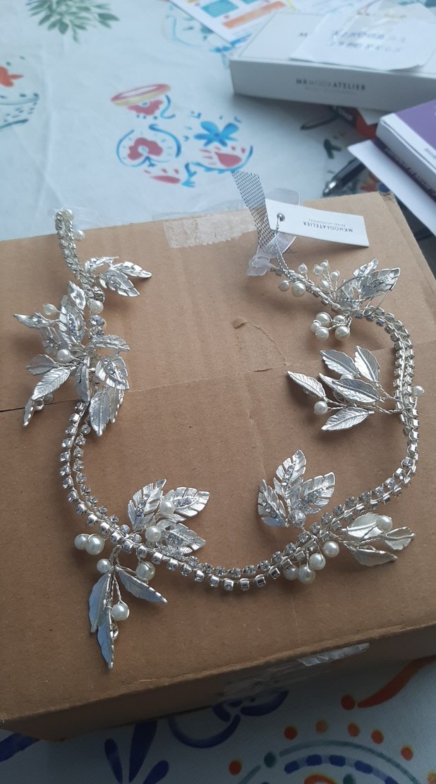 Boncuklu Metal Yapraklı Bohem Saç Aksesuarı - Görsel 5