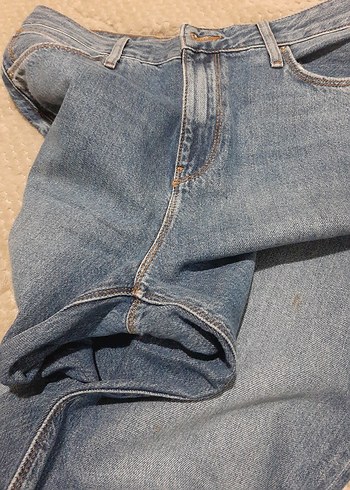 mqvi Tonlu Bol Kesim Midi Kot Pantolon - Görsel 5