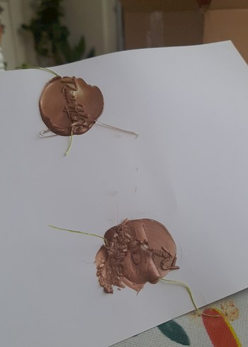 Boncuklu Bej Örgü Saç Aksesuarı - Görsel 4