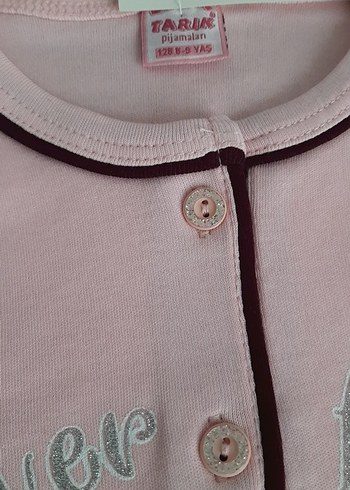 Pembe Baskılı Uzun Kollu  Pijama Takımı - Görsel 5