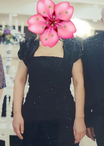 40 Beden Siyah Straplez Uzun Gotik Abiye Elbise