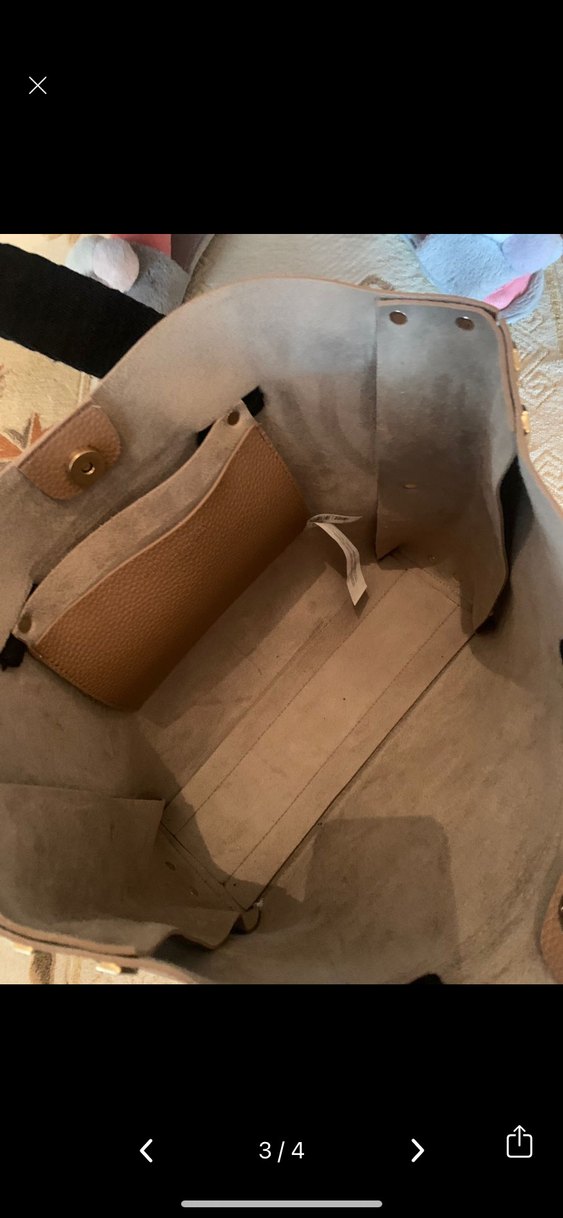 Mudo Bej Deri Kadın Omuz Çantası - Görsel 2