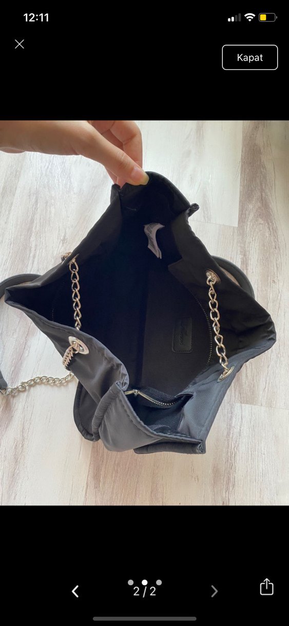 Zincir Detaylı Mavi  Çanta - Görsel 2