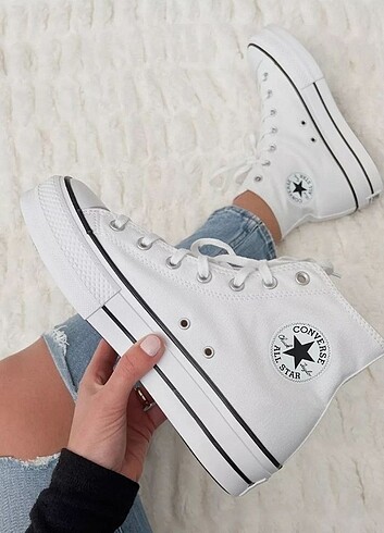 #Converse Beyaz Platform Taban 