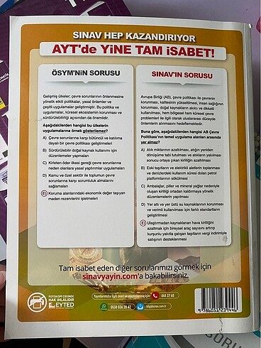  sınav yayınları ayt coğrafya