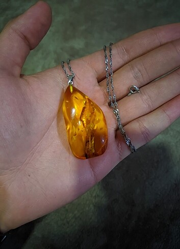 DAMLA KEHRİBAR KOLYE UCU - Görsel 6