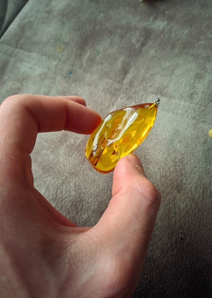 DAMLA KEHRİBAR KOLYE UCU - Görsel 4