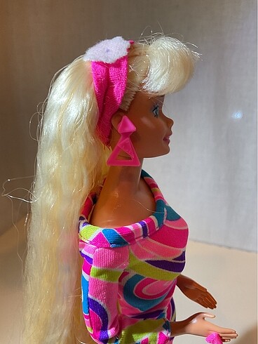 Barbie Barbie totally hair remake uzun sarı koleksiyon bebeği tüm akses