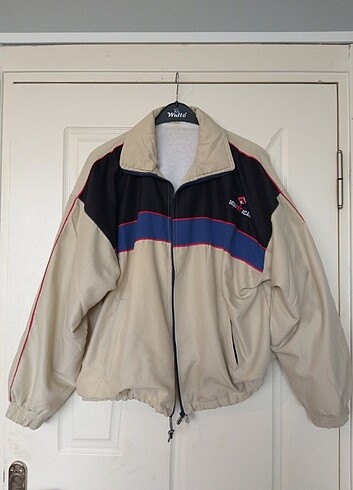 Krem rengi bej ekru unisex oversize vintage retro urban bomber c