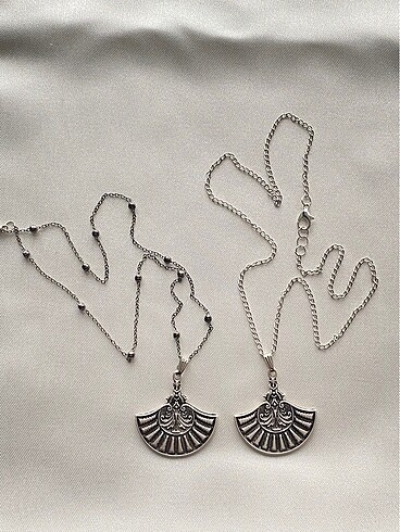 Yelpaze kolye y2k vintage antik bohem