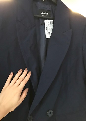 Defacto Düğmeli Lacivert Kadın Blazer Ceket