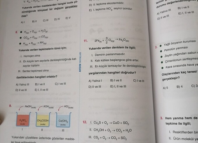 Aydın 10.Sınıf Kimya Soru Bankası