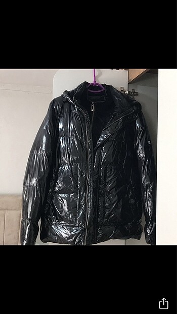 Avva Erkek şişme parlak mont