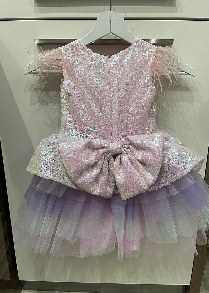 Kız Çocuk Pulpayet & Tül detay Abiye - Görsel 3