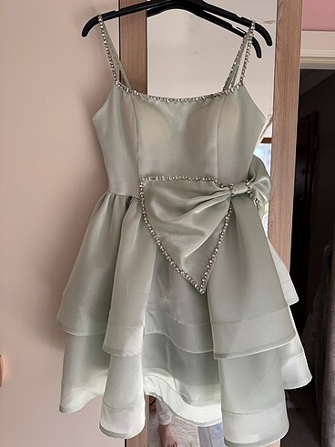 Mint yeşili mini elbise