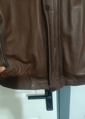 Kahverengi Deri Erkek Ceket - Görsel 4