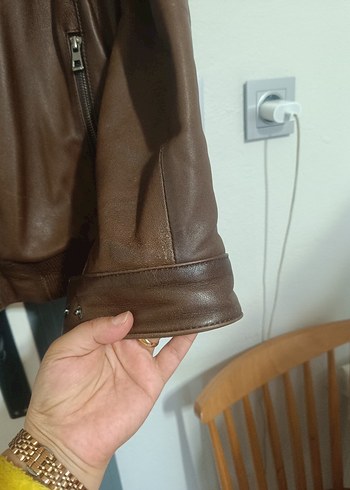 Kahverengi Deri Erkek Ceket - Görsel 3