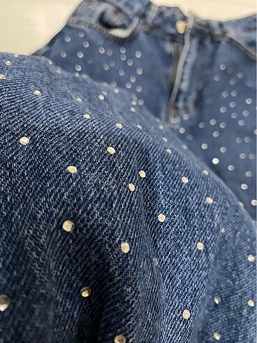 xs Beden Taşlı mom jean pantolon