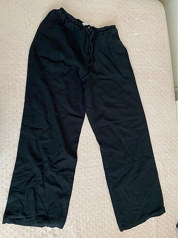 Bershka Siyah Keten Pantolon