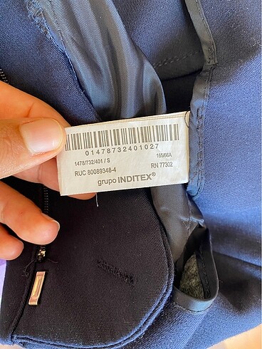 s Beden Zara yüksek bel lacivert pantolon