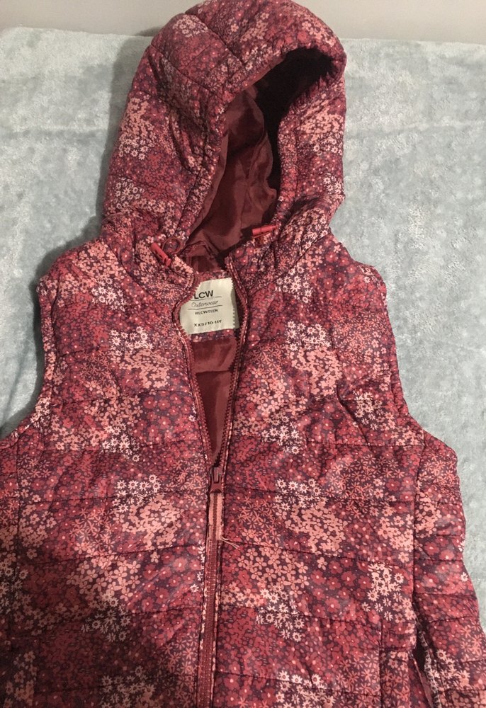 Kız Çocuk Kapüşonlu Desenli Fuşya Yelek - Görsel 5