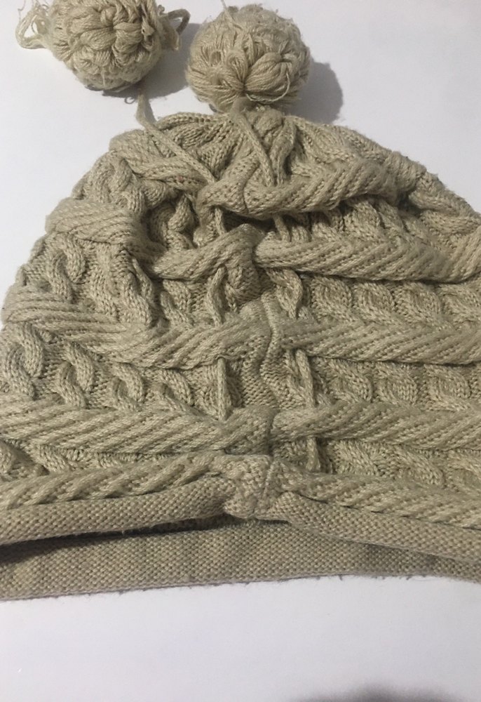 Kadın Bej Örgü Bere - Görsel 2