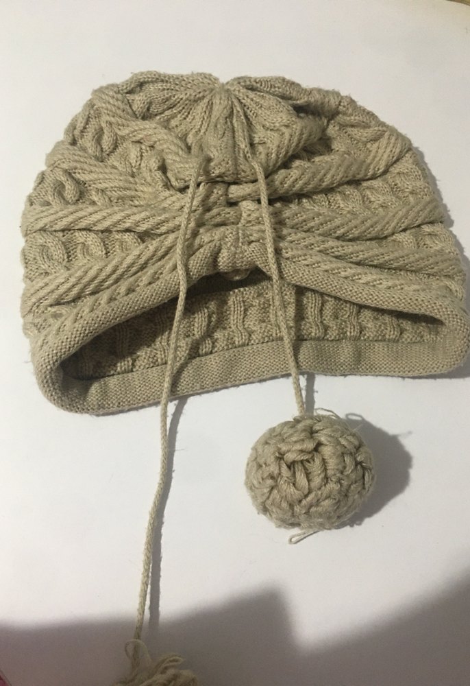 Kadın Bej Örgü Bere - Görsel 3