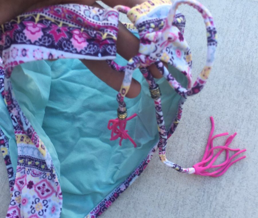 Mor Dantel Detaylı Bohem Bikini PENTİ - Görsel 4