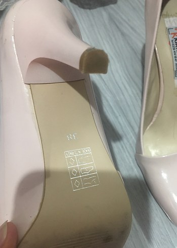 Pembe Stiletto Kadın Ayakkabı - Görsel 4