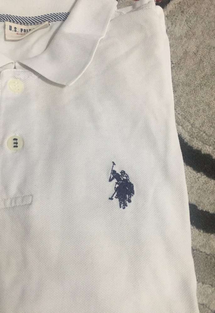 Erkek Beyaz Polo Yaka Kısa Kollu Tişört - Görsel 3