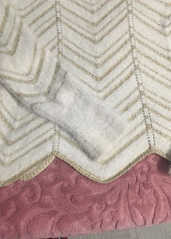 Nakışlı Bohem Beyaz Triko Kazak - Görsel 2