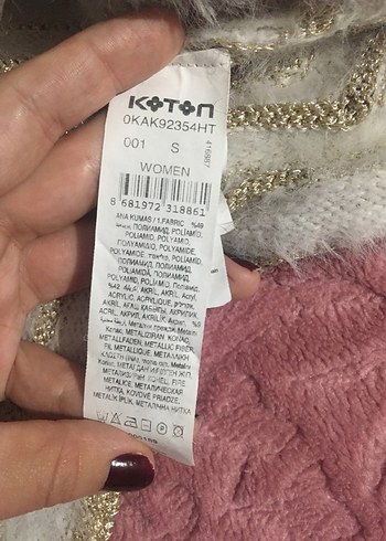 Nakışlı Bohem Beyaz Triko Kazak - Görsel 5