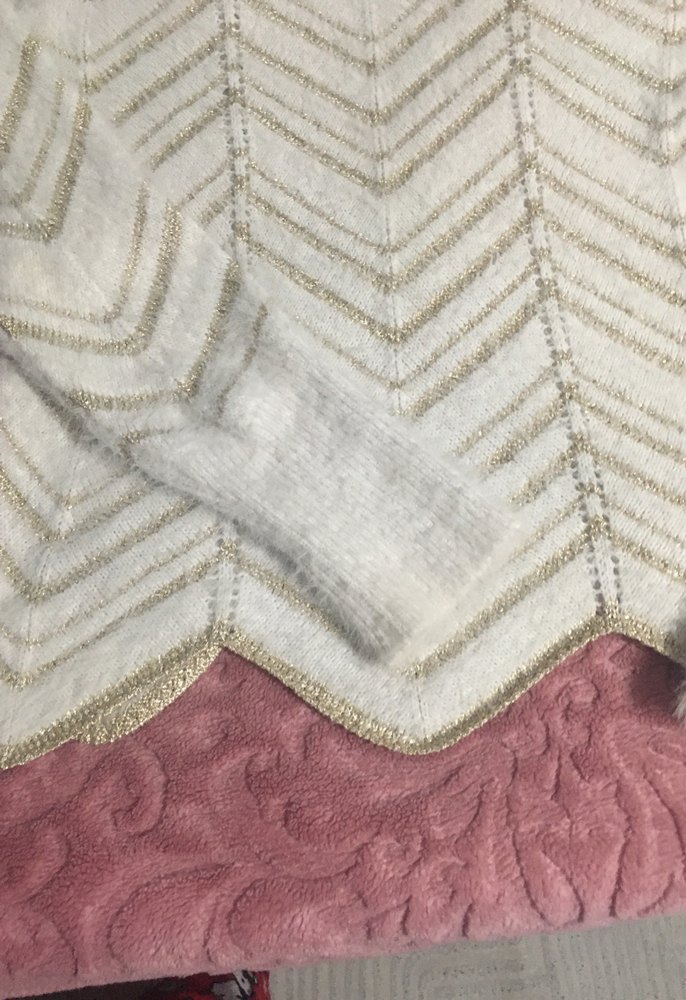 Nakışlı Bohem Beyaz Triko Kazak - Görsel 2