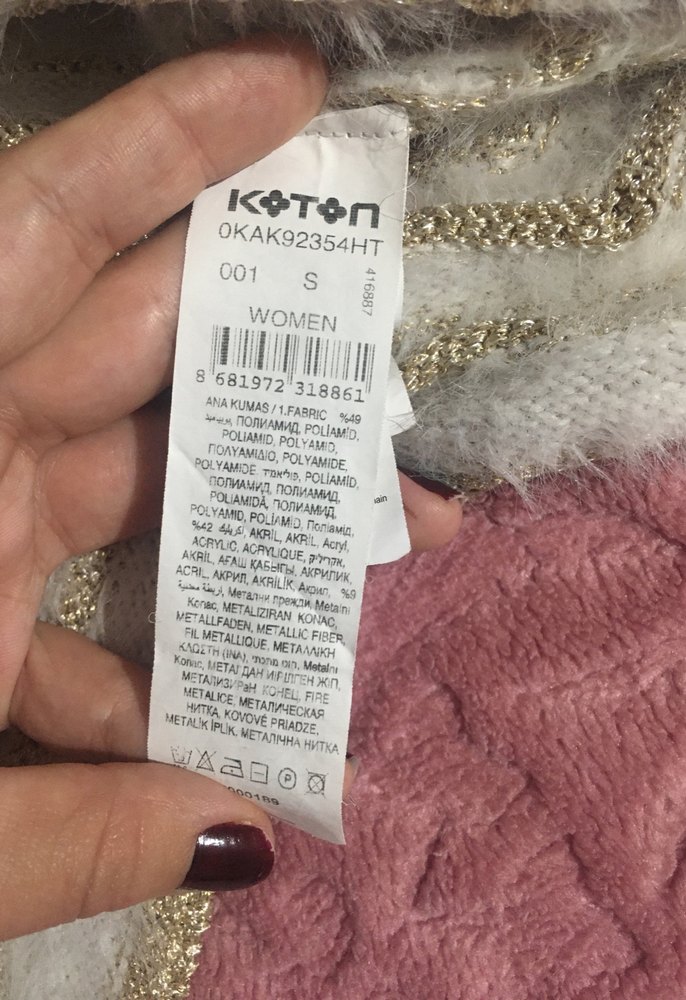 Nakışlı Bohem Beyaz Triko Kazak - Görsel 5