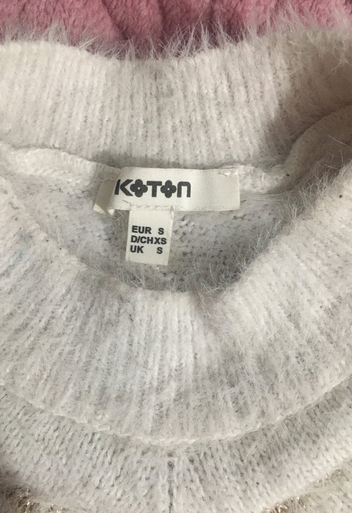 Nakışlı Bohem Beyaz Triko Kazak - Görsel 3