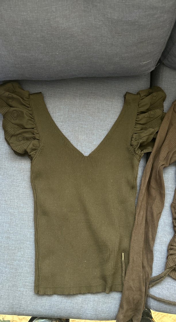 Siyah balon kol kısa body ve uzun kollu beli daraltmalı body - Görsel 2