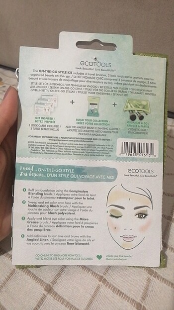 Ecotools Ecotools on the Go Style Kıt 4lü Çantalı Seyahat Fırça Seti