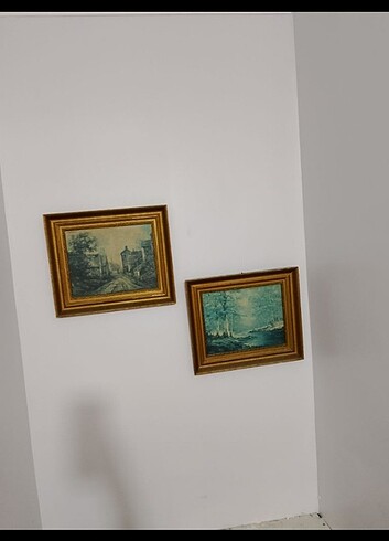 4adet taplo ikisi el işlemesi dir antika