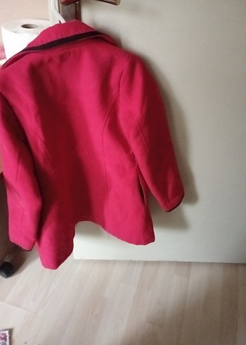 7 Yaş Beden Düğmeli Koyu Pembe Kız Çocuk Ceketi
