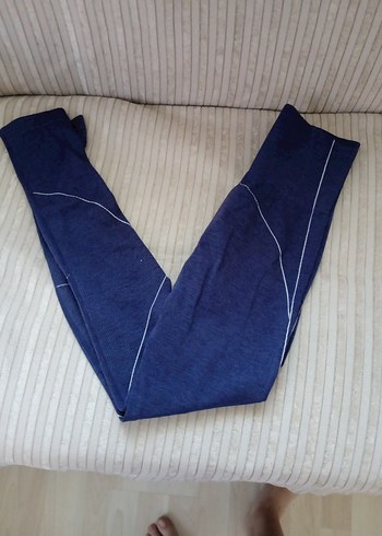Mavi Elastik Denim Kadın Tayt