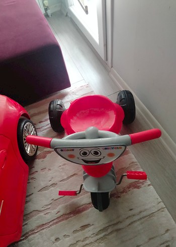 Renkli Pembe Üç Tekerlekli Bisiklet - Görsel 4