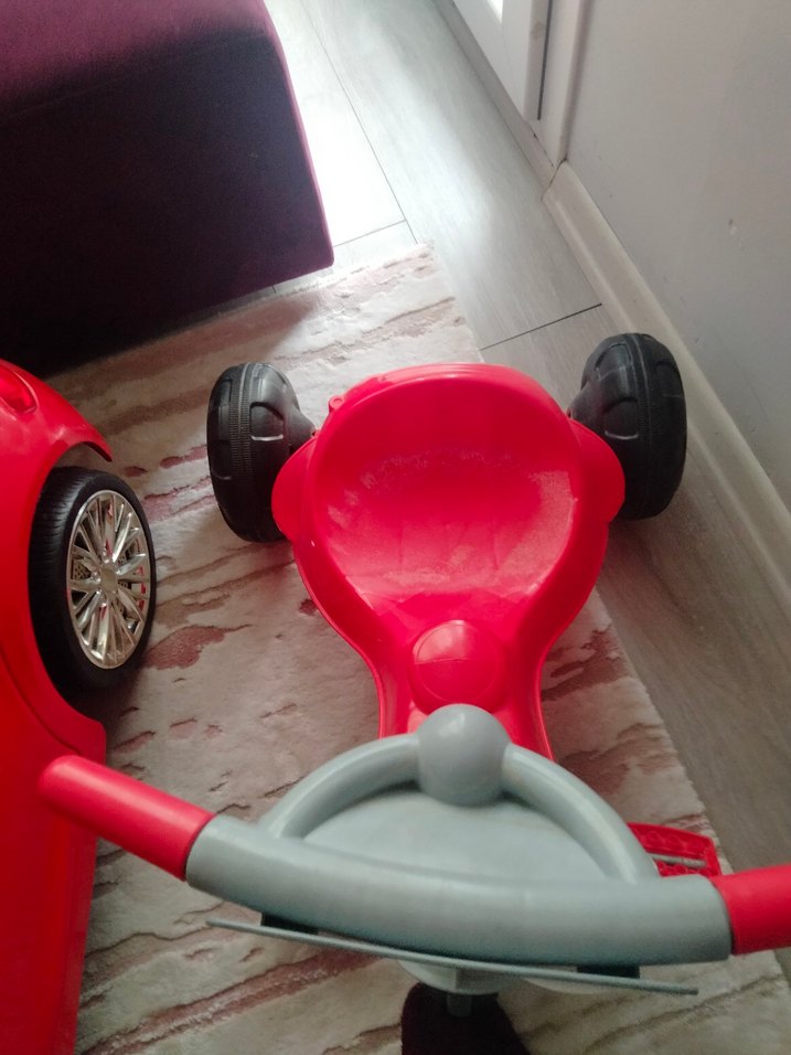 Renkli Pembe Üç Tekerlekli Bisiklet - Görsel 5