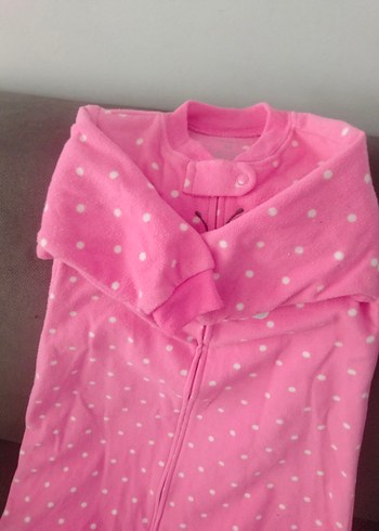 Kız Çocuk Pembe Fermuarlı Polar Uyku Tulumu - Görsel 5