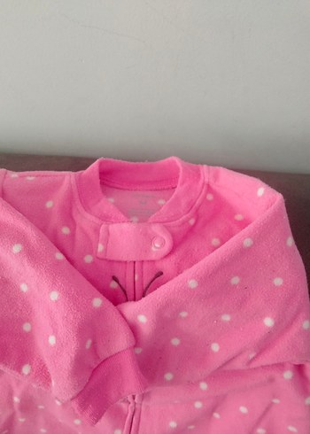 Kız Çocuk Pembe Fermuarlı Polar Uyku Tulumu - Görsel 6