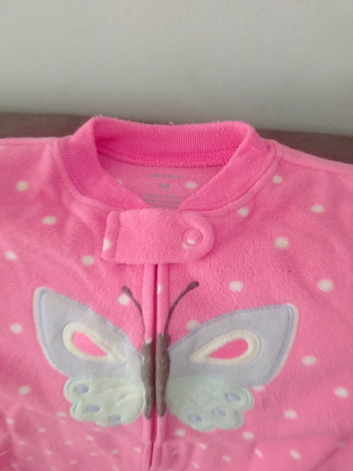 Kız Çocuk Pembe Fermuarlı Polar Uyku Tulumu - Görsel 3